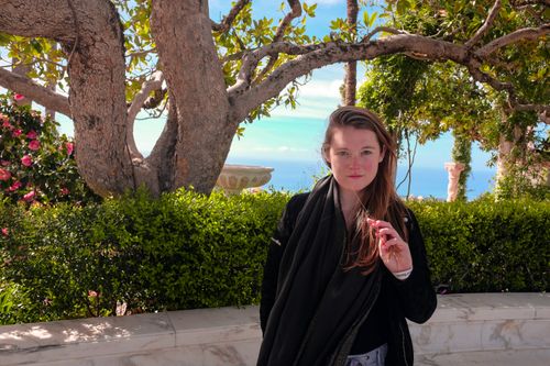 Julie at Hearst Castle